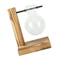 thumbnail image 3 of Innovative Planter Vase with Wooden Stand Transparent Glass Hydroponics Vase Desktop DecorationType A, 3 of 14