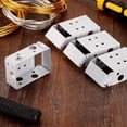 thumbnail image 4 of 4 Pieces Blind Brackets 2 Inch Low Profile Box Mounting Bracket For Headrail (white), 4 of 5
