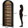 thumbnail image 2 of Tribesigns Shoe Storage Cabinet, 8-Tier Tall White Shoe Organizer Cabinet, Large Wooden Freestanding Shoe Rack for Closet Entryway (Black), 2 of 5
