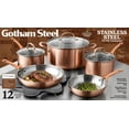 thumbnail image 3 of Gotham Steel 12 Pcs Tri-Ply Stainless Steel Cookware Set, PVD Pots and Pans Set Non Stick with No Forever Chemicals, Metal Utensil Safe, Induction Ready, Oven & Dishwasher Safe, 3 of 11