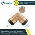 thumbnail image 2 of Sharkbite 1-1/4 in. Push-to Connect Brass 90-Degree Elbow Fitting - UXL0235, 2 of 5