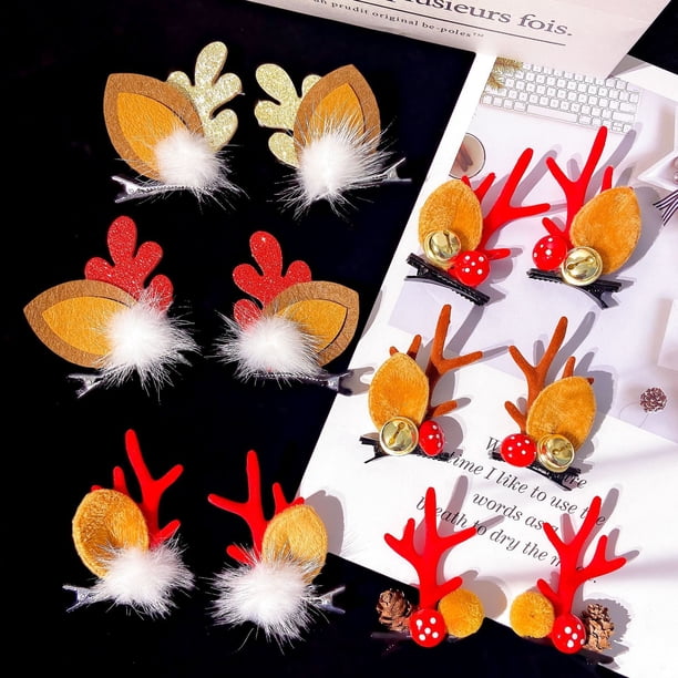 Serre-tête de Noël avec détails renne fille dore Serre-tête de Noël avec détails renne fille dore