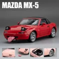 thumbnail image 1 of 1:32 MX-5 Alloy Convertible Sports Car Model Diecast Metal Toy Racing Vehicle Car Model Sound and Light Childrens Toy Gift red, 1 of 6