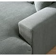 thumbnail image 3 of US Pride Furniture Corduroy Luxurious Chaise Lounge Sofa, Gray, 3 of 4