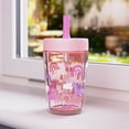 thumbnail image 3 of Zak Designs 12oz Unicorn Kids Straw Tumbler, Double Wall Durable Plastic Tumbler with Silicone Straw Utilizing Leak-Proof Valve, Travel Straw Tumbler, 3 of 6