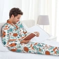 thumbnail image 6 of Sikiie Cute Tableware Mens Pajama Set, Soft Warm Long Sleeve Sleepwear, Cozy Button-Down Pjs for Men-XX-Large, 6 of 7