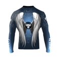 thumbnail image 2 of Raven Fightwear Men's Archangel Michael Rash Guard MMA BJJ Blue, 2 of 3