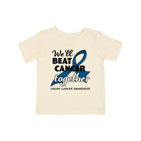 

Inktastic We ll Beat Cancer Together- Colon Cancer Awareness Gift Baby Boy or Baby Girl T-Shirt
