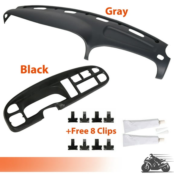 For 98-02 Dodge Ram Pickup ABS Dash Bezel & Dashboard Cover Overlay W/clips