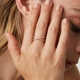 thumbnail image 2 of 14K Gold Plated X Ring Simulated Diamond CZ Criss Cross Ring for Women, 2 of 2