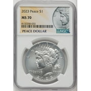 2023 $1 Peace Label Modern Commemoratives NGC MS70