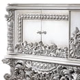 thumbnail image 2 of BenJara Vera 79 Inch Wood 4 Door Dresser, Ornate Floral Carving, Gray, Light Gold, 2 of 2