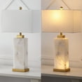 thumbnail image 3 of JONATHAN Y Elizabeth 27.5" Contemporary Coastal Alabaster LED Table Lamp, White/Gold Painting, JYL6201A, 3 of 10