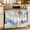 Blue, variant on Blue Yellow Beige Oven Curtain with Tie Top,Oven Skirt Curtain for Kitchen,Retro Abstract Modern Art Painting Under OvenCover Panel for Dust & Grease,Apartment RV Cabinet Curtains 27''x20''