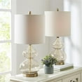 thumbnail image 2 of Pemberly Row Contemporary Glass and Fabric Table Lamps in Gold (Set of 2), 2 of 9