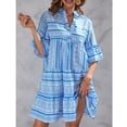 thumbnail image 3 of Vestido Con Cuello En V, Vestido Estampado Elegante Casual Para Club Para Negocios Para Dama Ccdes Otros, 3 of 6