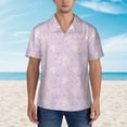 thumbnail image 2 of Zufioo Shells Pearl Hawaiian Shirt for Men,Beach Shirts Tropical Vacation Shirts,Sleeve Casual Button Down Shirt with Pocket for Travel,Beach,Party,daily,3X-Large, 2 of 7