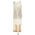 thumbnail image 3 of Nine West Tries3 Ivory Leather Fashion Pointed Toe Womens Dress Ankle Booties, 3 of 4
