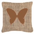 thumbnail image 2 of Carolines Treasures BB1048-BL-BN-PW1818 Butterfly Burlap and Brown   Canvas Fabric Decorative Pillow BB1048 18H x18W, 2 of 4