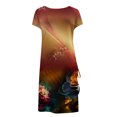 thumbnail image 4 of Vestido de mujer sexy de verano de manga corta con cuello redondo y cordón estampado Fridja  bnh821, 4 of 4