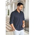 thumbnail image 6 of COOFANDY Men's Casual Shirts Long Sleeve Button Up Travel Office Slim Fit Shirts, 6 of 7