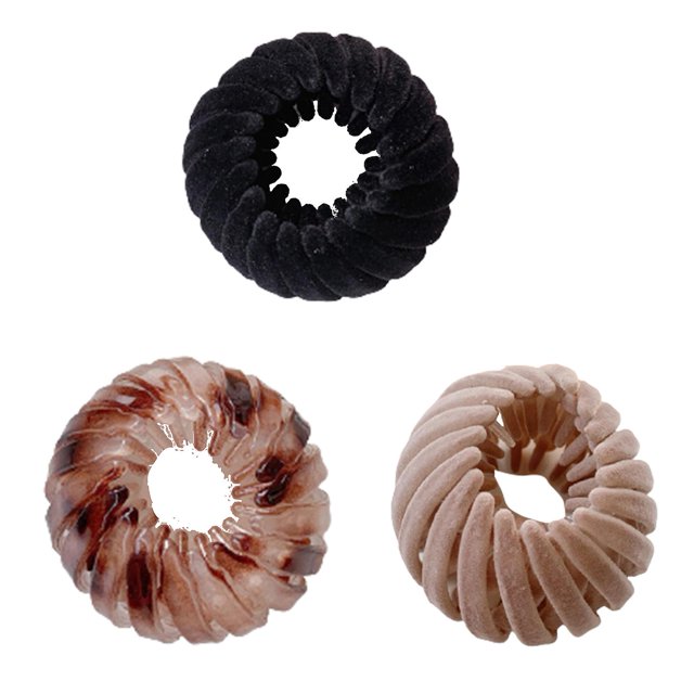 2 12 Bean Sand FlockingLazy Bird's Nest Plate Horquilla Elegante estilo coreano Tocado Cabeza de bola Clip Cola de caballo