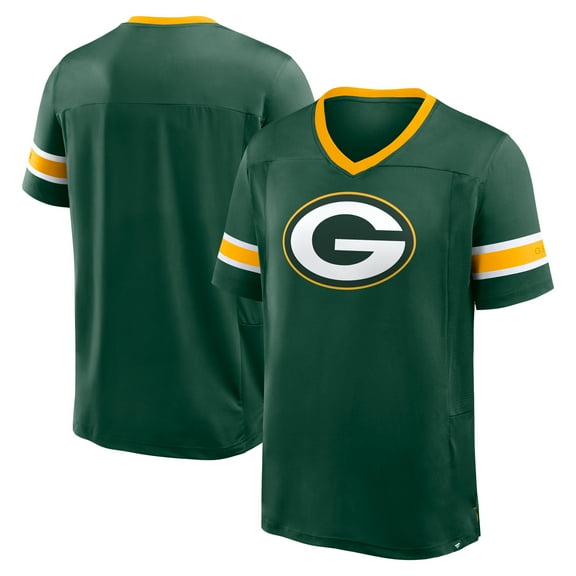 Men's Fanatics Green Green Bay Packers Hometown Premium Hashmark V-Neck T-Shirt