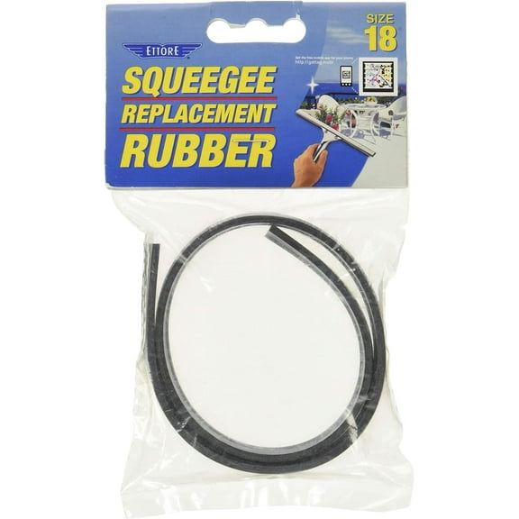 Ettore 20018 18" Squeegee Rubber Replacement Blades for All Brass or SS Squeegees - Quantity of 6