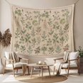 thumbnail image 2 of Vintage Botanical Large Tapestry for Bedroom Wall Hanging Tapestry,Country Herbs Leaves Plants Flowers Brown Ceiling Backdrop Tapestries Poster Blanket Wall Decor for Living Room 86" x 104", 2 of 8