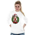 thumbnail image 5 of Betty Boop Christmas Santa Wreath Women's Long Sleeve T Shirt Brisco Brands S, 5 of 6