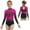 Hot Pink, variant on Leotards for Girls Gymnastics Ballet Dance One Piece Shiny Rhinestones Long Sleeve Bodysuit Activewear Navy Blue 10