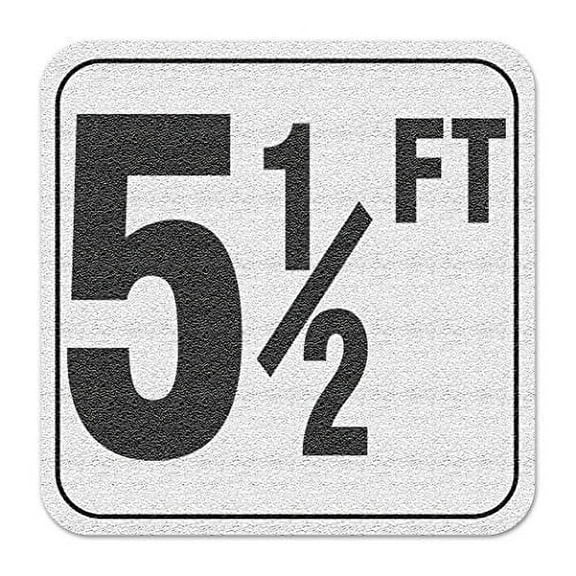 Aquatic Custom Tile, 5 1/2 FT Pool Depth Markers, 6x6 Inches w/ 4" Font Vinyl Pool Stickers, Swimming Pool Number Markers, Pool Safety Signage, Adhesive Depth Markers Stickers for Decks, Made in USA