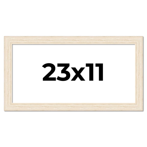 23x11 Frame White Real Wood Picture Frame Width 1.5 inches | Interior Frame Depth 0.5 inches | Barn
