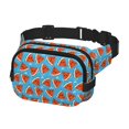 thumbnail image 2 of Disketp Cartoon Watermelon Riñonera de Doble Capa, Bolsa de Cintura Ajustable para Viajes, Correr y Senderismo, Riñonera Ligera para Hombre y Mujer, 2 of 9