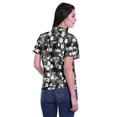 thumbnail image 4 of Moomaya T-shirt à Manches Courtes Imprimé pour Femme Col Boutonné Haut Décontracté, 4 of 5