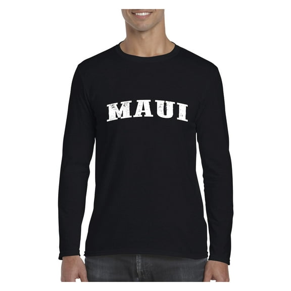 Mens Long Sleeve T-Shirts - Maui Hawaii