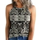 thumbnail image 1 of Gibobby Mujer Vintage Estampado Slim Fit O Cuello Halter Camiseta Top Chalecos Blusa sin mangas(Negro,G), 1 of 4