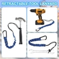 thumbnail image 4 of Retractable Tool Lanyard with Single Aluminum Buckle and Adjustable Loop End, Safety Fall Protection Tools Leash Gray 2ft, 4 of 6