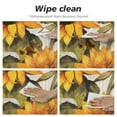 thumbnail image 4 of WYYP Round Tablecloth Vintage Sunflower Fitted Elastic Waterproof Wipeable Table Cloth Cover Decor Table Pad Cover for lndoor Outdoor-Medium White, 4 of 7