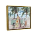 thumbnail image 3 of Stupell Summer Waves Tropical Van Surfboards Landscape Painting Gold Floater Framed Art Print Wall Art, 3 of 6