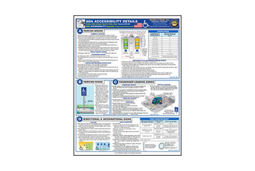 ADA Accessibility Details Quick Cards Based on 2010 ADA