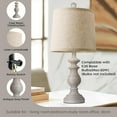 Traditional Table Lamp Set of 2, Rustic Farmhouse Table Lamps for ...