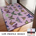 thumbnail image 3 of Purple Butterfly Colorful Wing Pattern Door Rugs,Washable Non Slip Door Mats Indoor,Decorative Door Mats,Entry Mat Indoor for Entrance,Bedroom,Kitchen,Bathroom,20"x32", 3 of 6