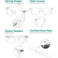 thumbnail image 4 of Lunettes de Lecture Eyekepper Carrées à Grandes Lentilles à Charnières à Ressort Femmes Transparentes +4,00, 4 of 5