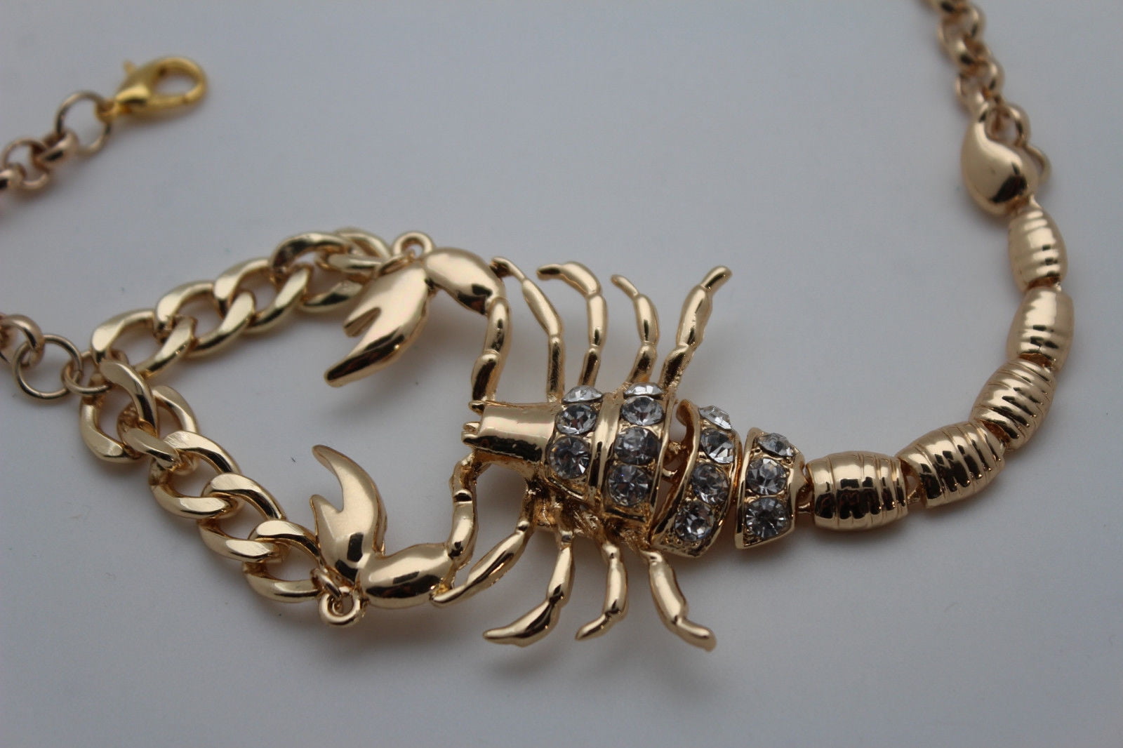 Women Western Boot Bracelet Gold Metal Chains Scorpion Anklet Bling Shoe Charm