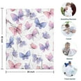 thumbnail image 4 of White Background Butterfly Pattern Blanket,Comfortable Soft Flannel Throw Blanket,All Season,Warm Lightweight Blankets for Sofa Bed Couch Living Room Chair,30"x40", 4 of 4