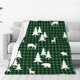 thumbnail image 1 of Balery Christmas tree green plaid Manta de Felpa Suave y Acogedora – Cobija de Franela Aterciopelada para Cama, Lavable y Cálida para Sofá, Mascotas, Transpirable-50"x40", 1 of 7