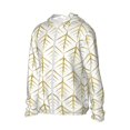 thumbnail image 2 of Xecao White And Gold Geometry for Sun Shirt-A lightweight, hoodie-style long-sleeve UV protection garment designed for other outdoor activities., 2 of 9