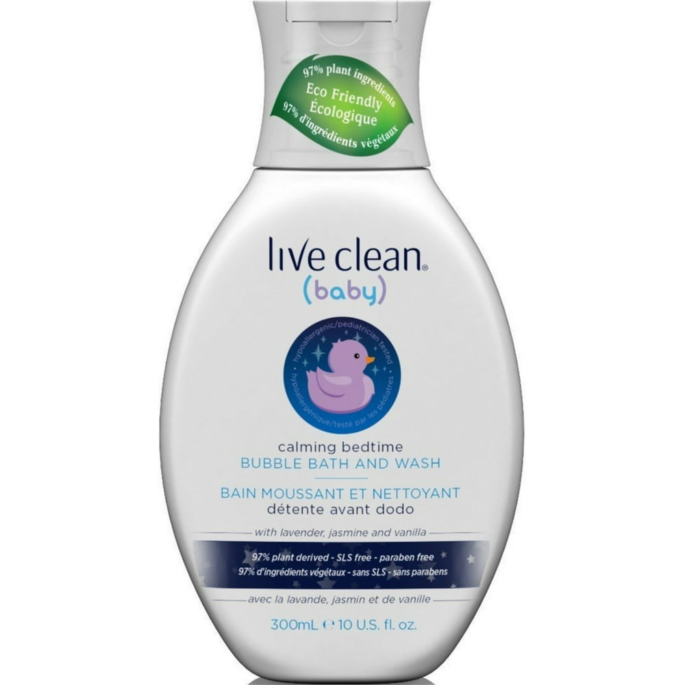 Live Clean Baby Calming Bedtime Bubble Bath & Wash 10 oz