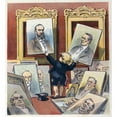 thumbnail image 3 of Udo Keppler 15x16 Black Modern Framed Museum Art Print Titled - In the Political Gallery (1908), 3 of 5